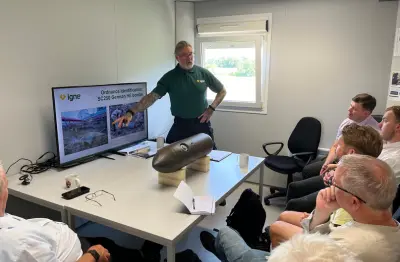 Providing UXO awareness training for Redbridge Fire Station