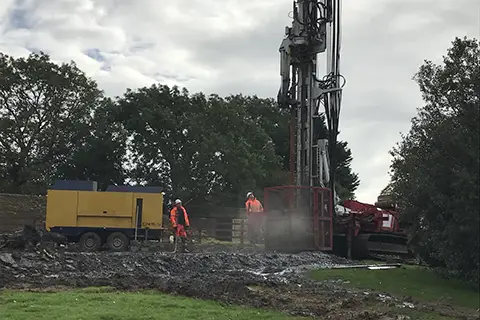 Installation of ground source heat pump boreholes