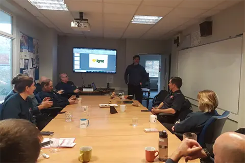 IED threat awareness training for Redbridge firefighters