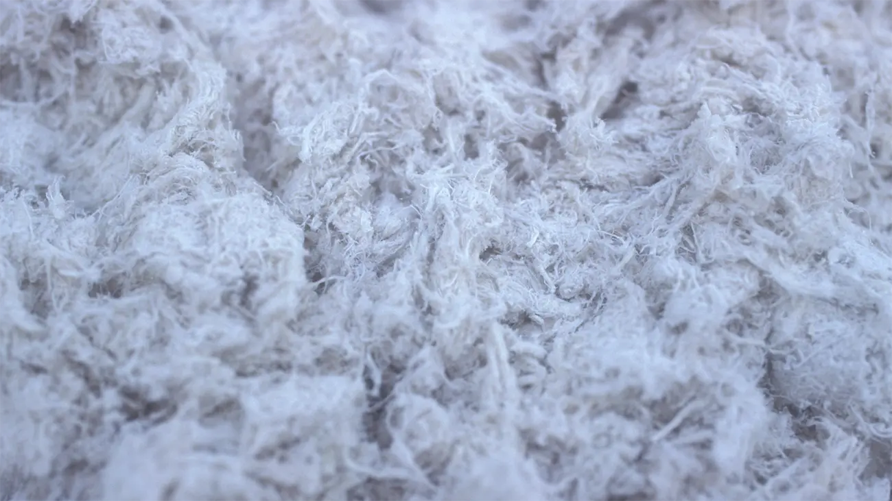 close up of asbestos