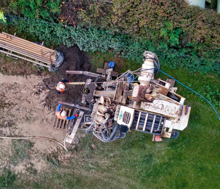 Igne working on a water borehole with their state of the art equipment