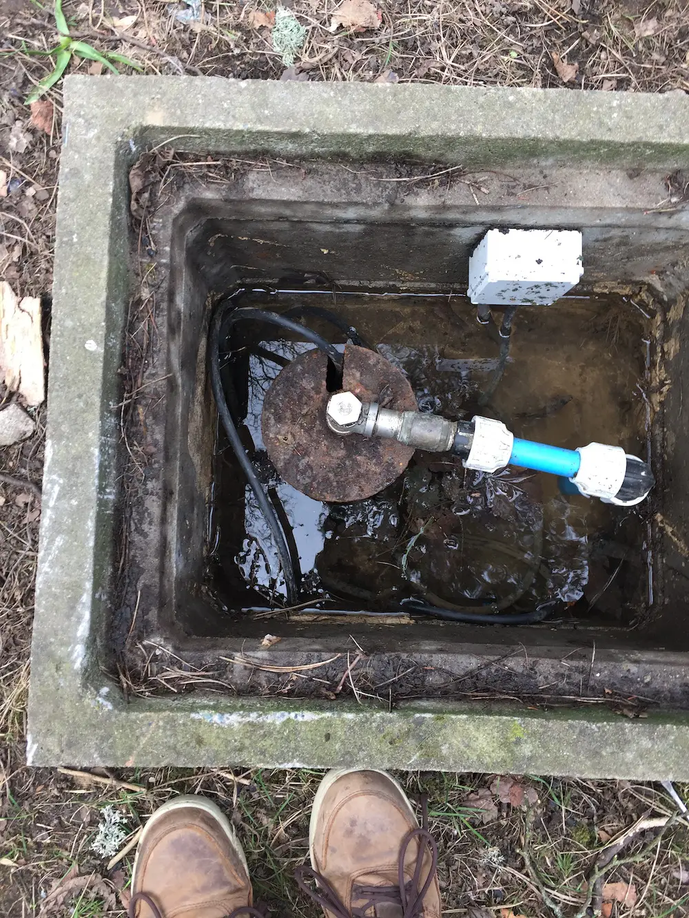 A water well that needed refurbishing