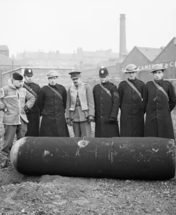 a huge unexploded bomb that was dropped during world war 2